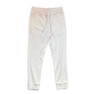 NEW TWIIN Women's Low Key High-Rise White Drawstring Casual Jogger Pants — SMALL